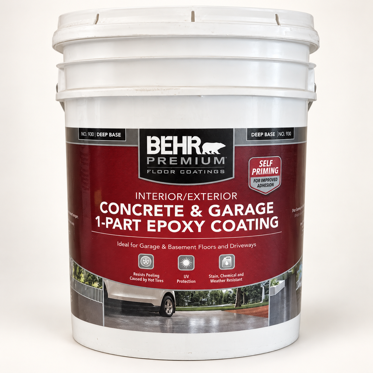 BEHR 1-Part Epoxy Floor Paint — Deep Base — 5 Gal