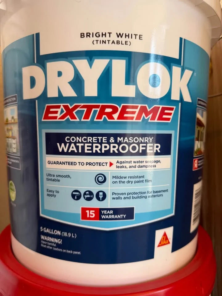 Actual inventory photo — DRYLOK Extreme Masonry Waterproofer — Bright White — 5 Gal — angle 3
