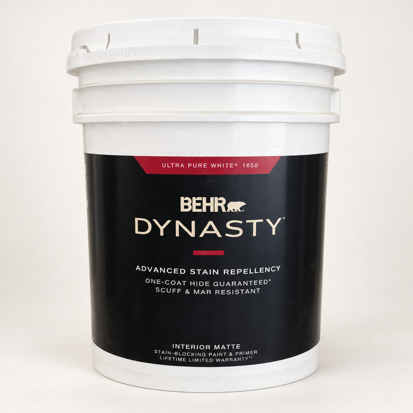 BEHR Dynasty Interior Matte Paint — Ultra Pure White — 5 Gal