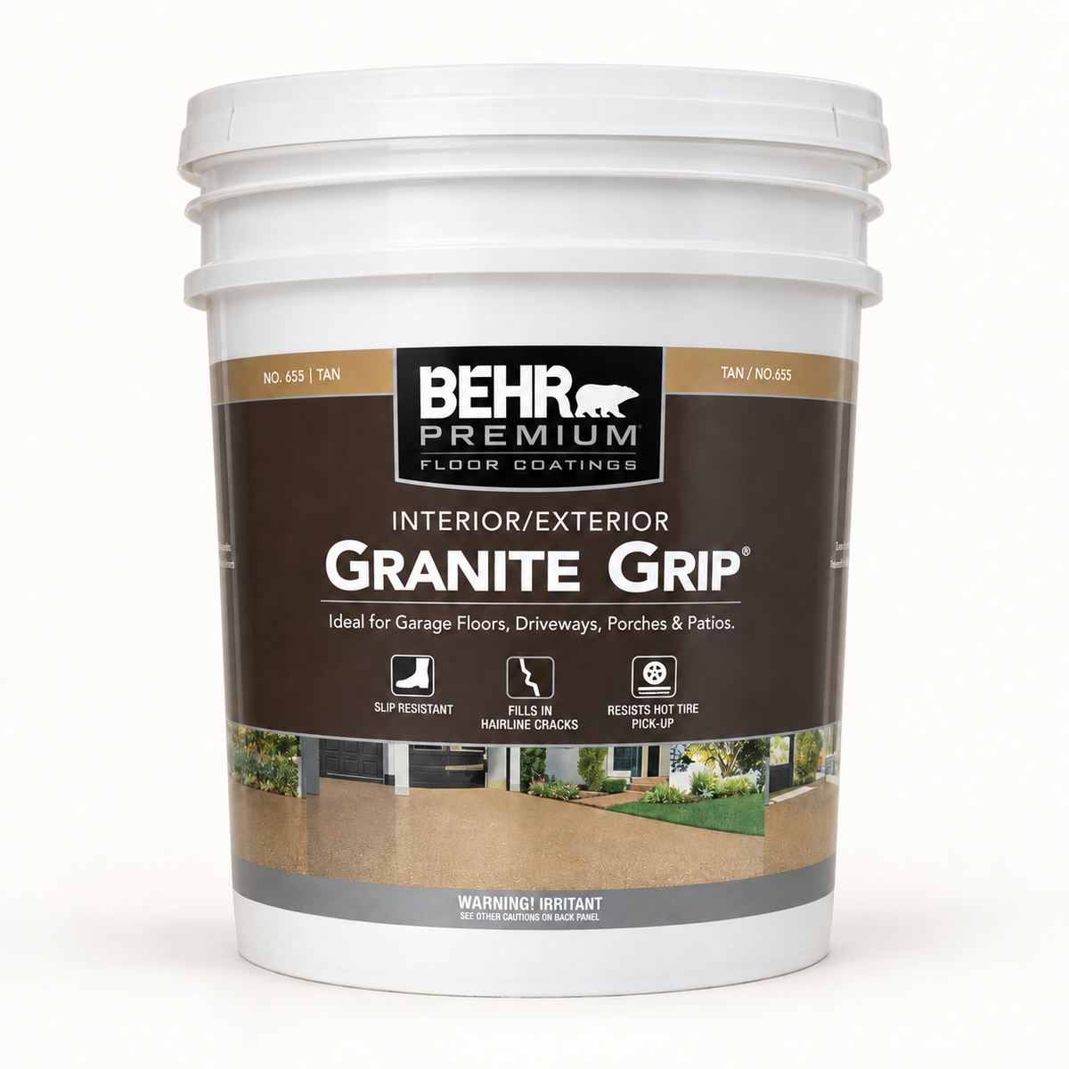 BEHR Granite Grip Concrete Coating — Tan — 5 Gal