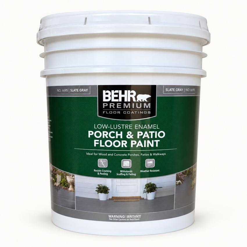 BEHR Porch & Patio Floor Paint — Slate Gray — 5 Gal