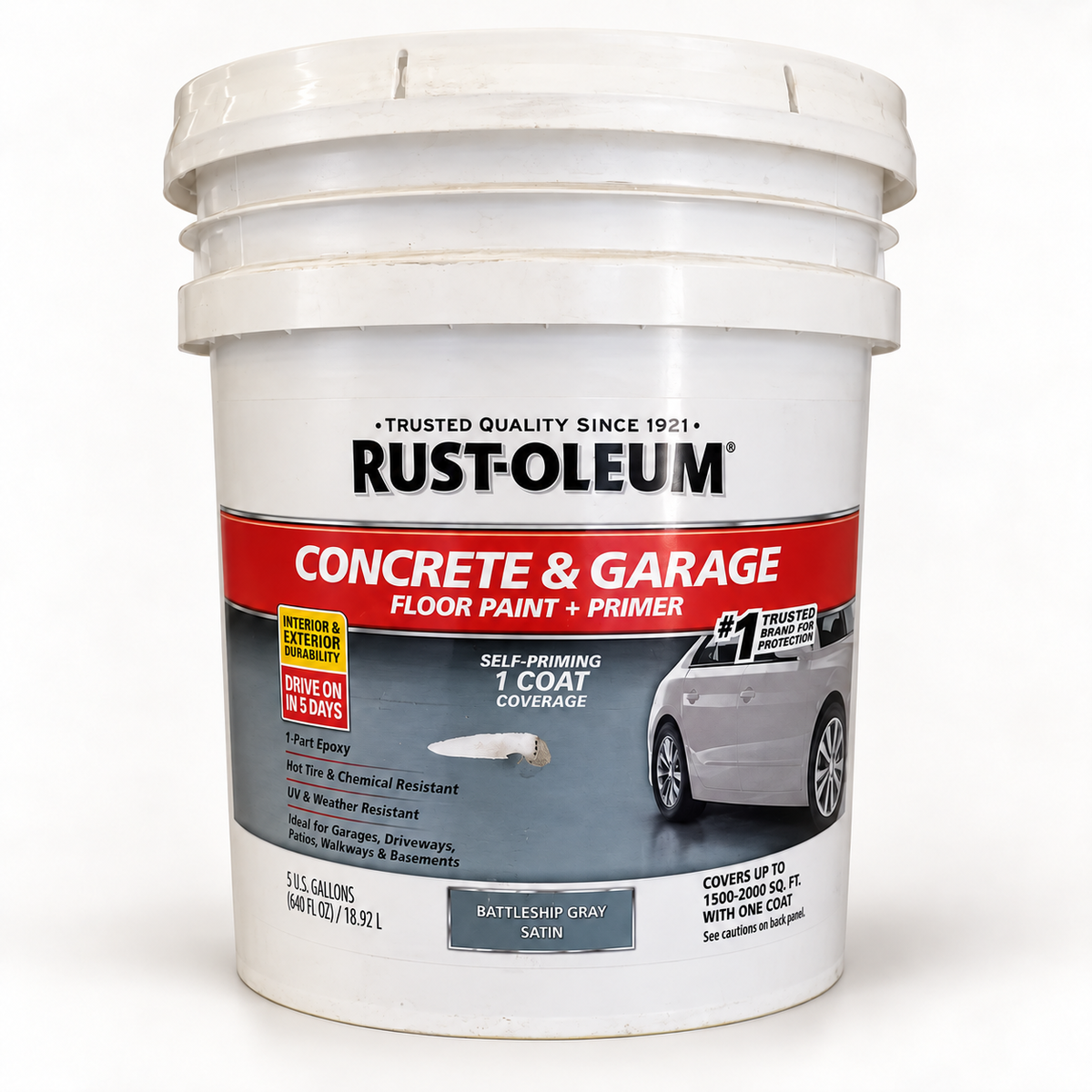 Rust-Oleum 1-Part Epoxy — Battleship Gray — 5 Gal